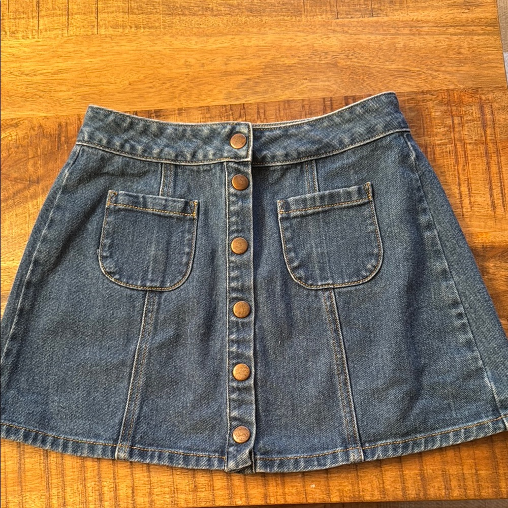 Melville Snap-Front Jean Skirt